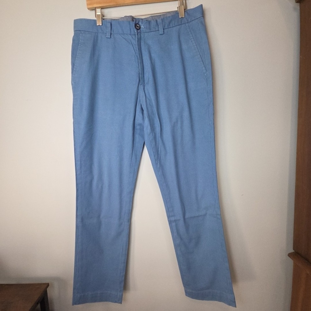 Banana Republic Size 33X30 (33X29) Blue Fulton Stretch Chino Pants Skinny Fit